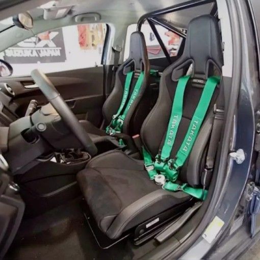 ☆Brand New TAKATA 4-Point Harness 3" Straps CAM LOCK Green Seatbelt ☆VAILD UNTIL 2029☆
