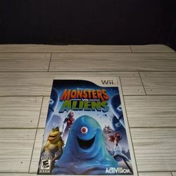 Nintendo Wii Monsters VS Aliens Complete With Manual Kids Game Activision 