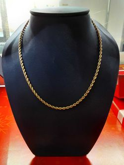 Rope Chain - Yellow Gold 14k (.585) 9.3 grams 16 inch