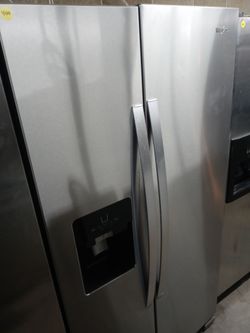 Whirlpool stainless steel side by side refrigerator - Free delivery