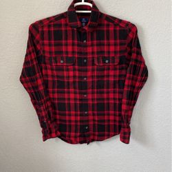 George Men’s Flannel Shirt Size XS. Red And Black.   #Y