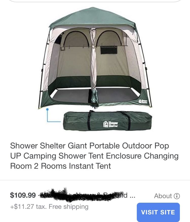 Shower Shelter Giant Portable Pop Up Camping Shower