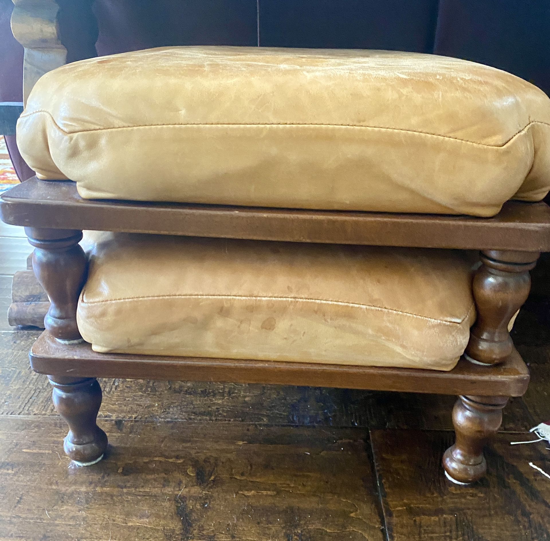 MCM Baumritter Ethan Allen Stacking/Nesting Footstools Ottomans