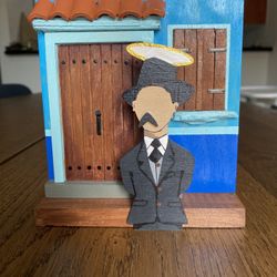 Hand-Painted Saint Dr. José Gregorio Hernández Wood Wall Art – Unique Piece #15 Art, Artesania, Beato #14