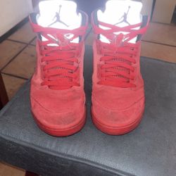 jordan 5 red suede