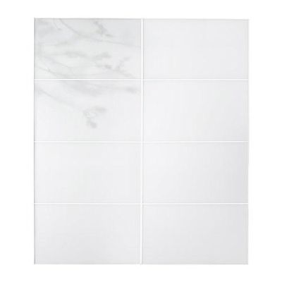 IKEA Pax Tonnes Wardrobe Sliding Glass Doors (2 - white)