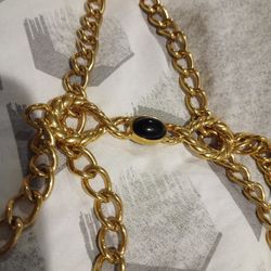 Monet Vintage Link Rope  Necklace 