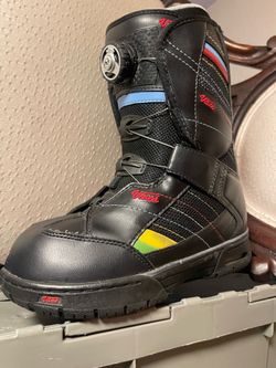 Pair Vans Encore Black Multicolor Women's Sz W6 snowboard L Snowboard Ski Boots BOA Lacing System