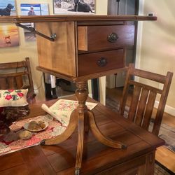 Antique Clawfoot Telephone Table 