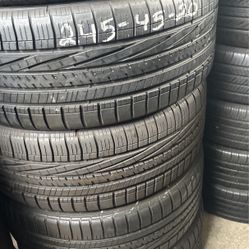 Set Of Tires (4) 245-45-20 Goodyear