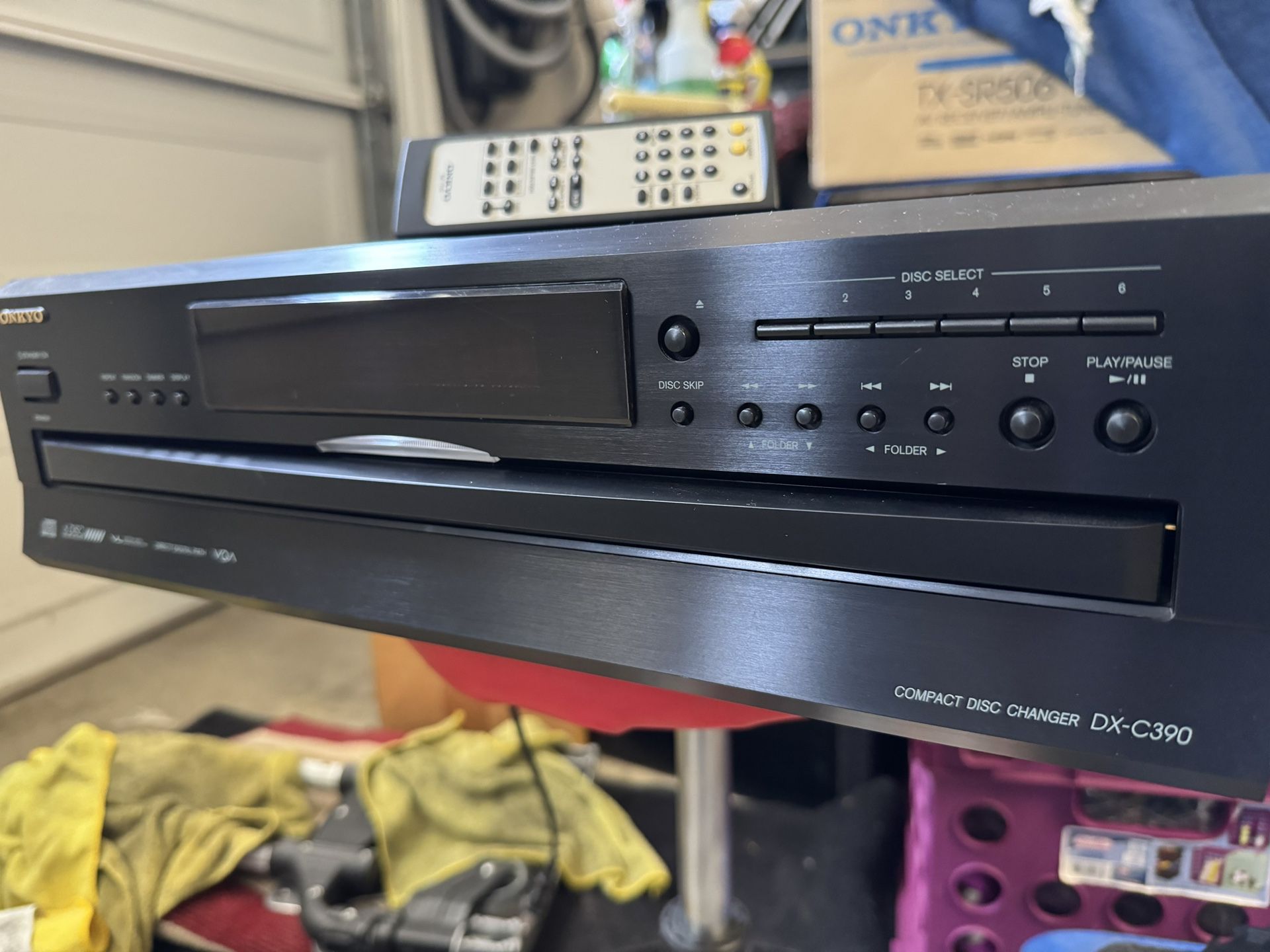 Onkyo 6-disc Carousel CD Changer With Remote. Can Demo