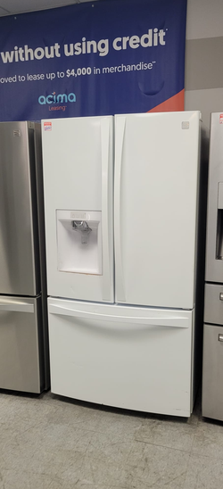 Kenmore Elite French Door Fridge – White, Water Dispenser, 26 cu ft