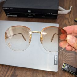 Brown And Gold Women's Aviator Sunglasses 