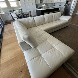 White Sectional Sofa, No Pets Or Smoking