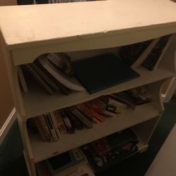 A Nice Bookcase With  Three Shelves  (35” Tall X 29” Long X 11” Wide )