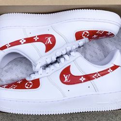 Red LV Customize Sneakers