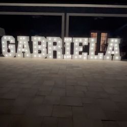 4 Foot White Marquee Letters 2 Dimensional 