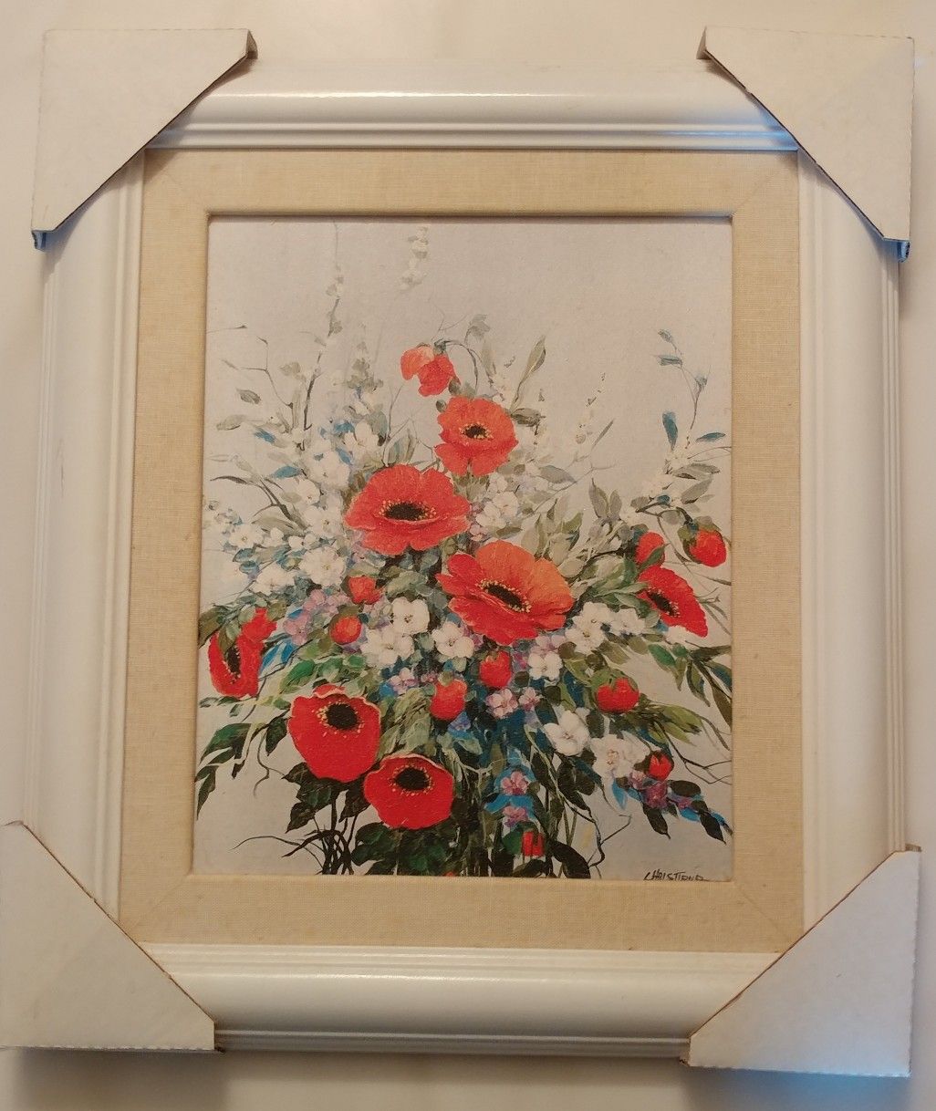 Limited Edition Framed Poppies Acrylic Print Artwork by Christiana 1 of 3