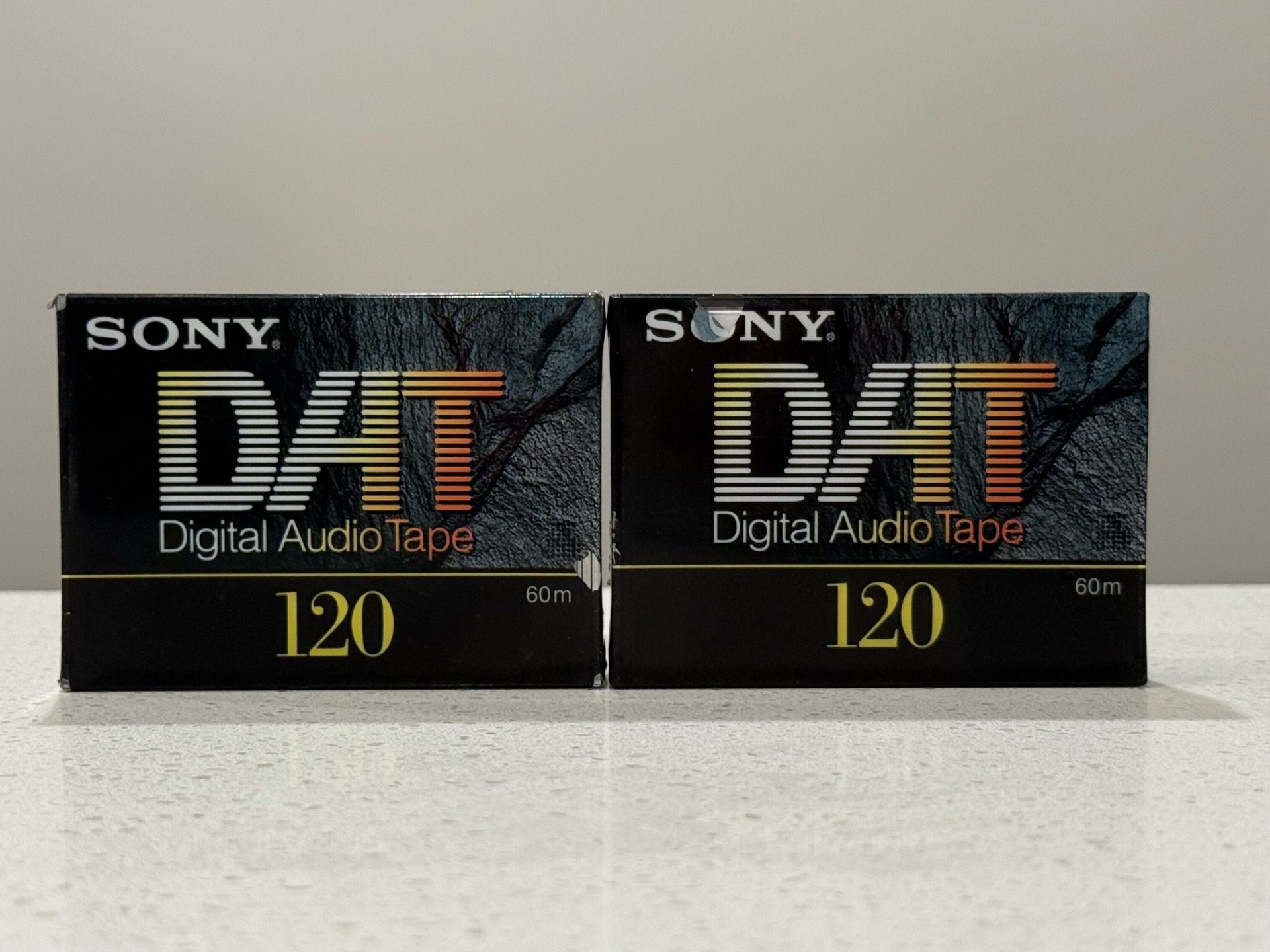 SEALED 2 Sony DAT (Digital Audio Tape) 120 Min Minute Model DT-120RA