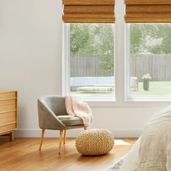 Modern Gray Accent Chair – Upholstered Charlton Armchair with Wooden Legs, Living Room or Bedroom Seating – Open Box Never Used