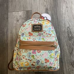 Pokémon Loungefly Pokemon Teal AOP Mini Backpack