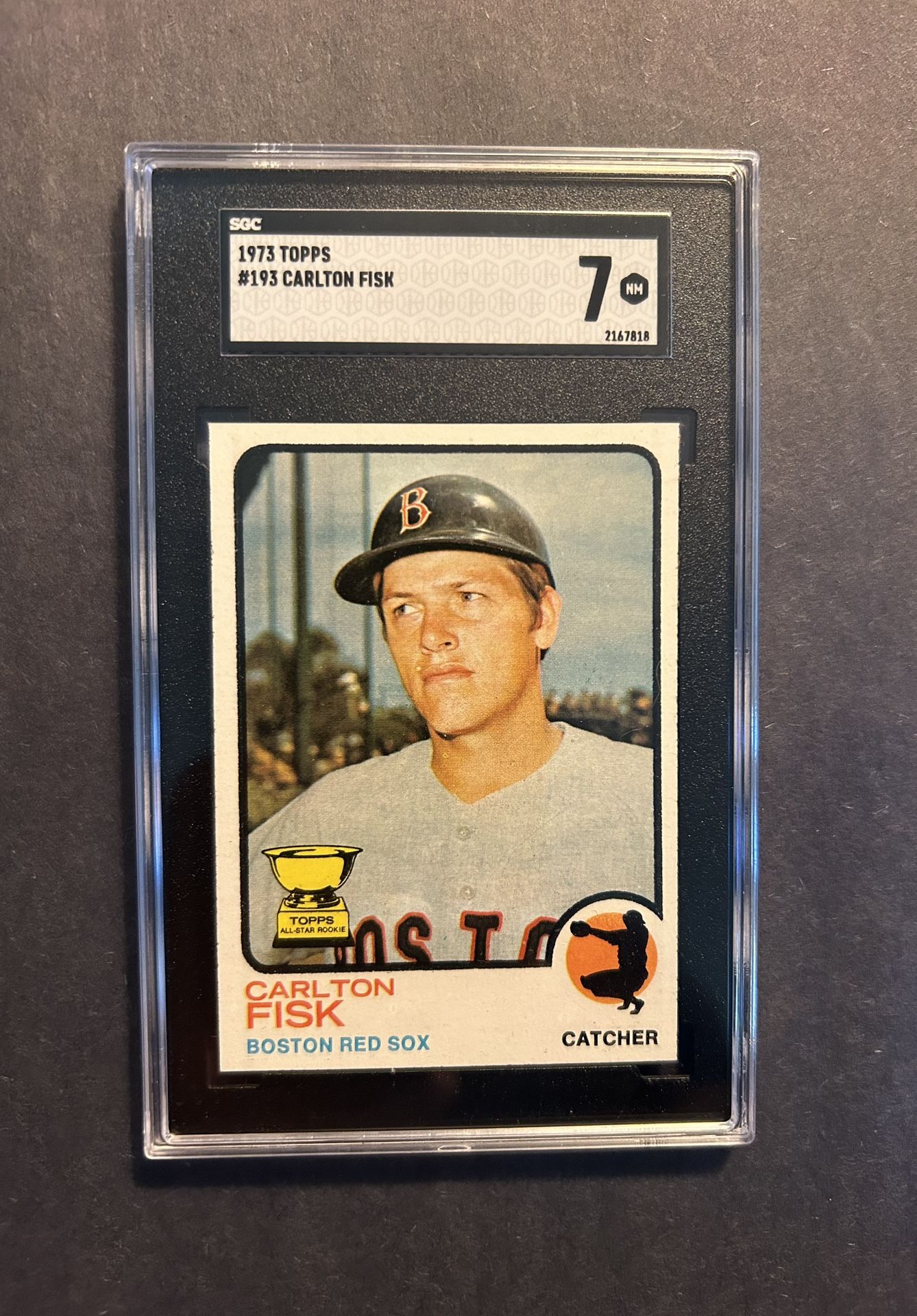Vintage 1973 Topps #193 Carlton Fisk Rookie Cup 1st Solo Card. Negotiable