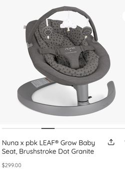 Nuna x Pottery Barn Kids LEAF Grow Baby Seat in Brushstroke Dot Granite