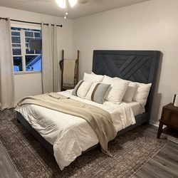 Queen Bed frame And mattress 