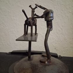 Sculpture of scrap metal