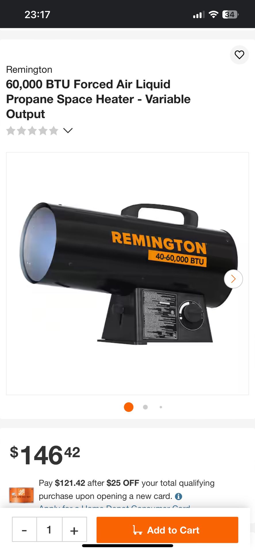 Remington Propane Heater 