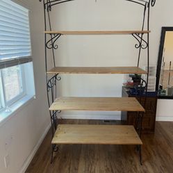 Metal And Wood Shelving Rack