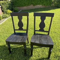 Sturdy Wooden Chairs (Set Of 2)