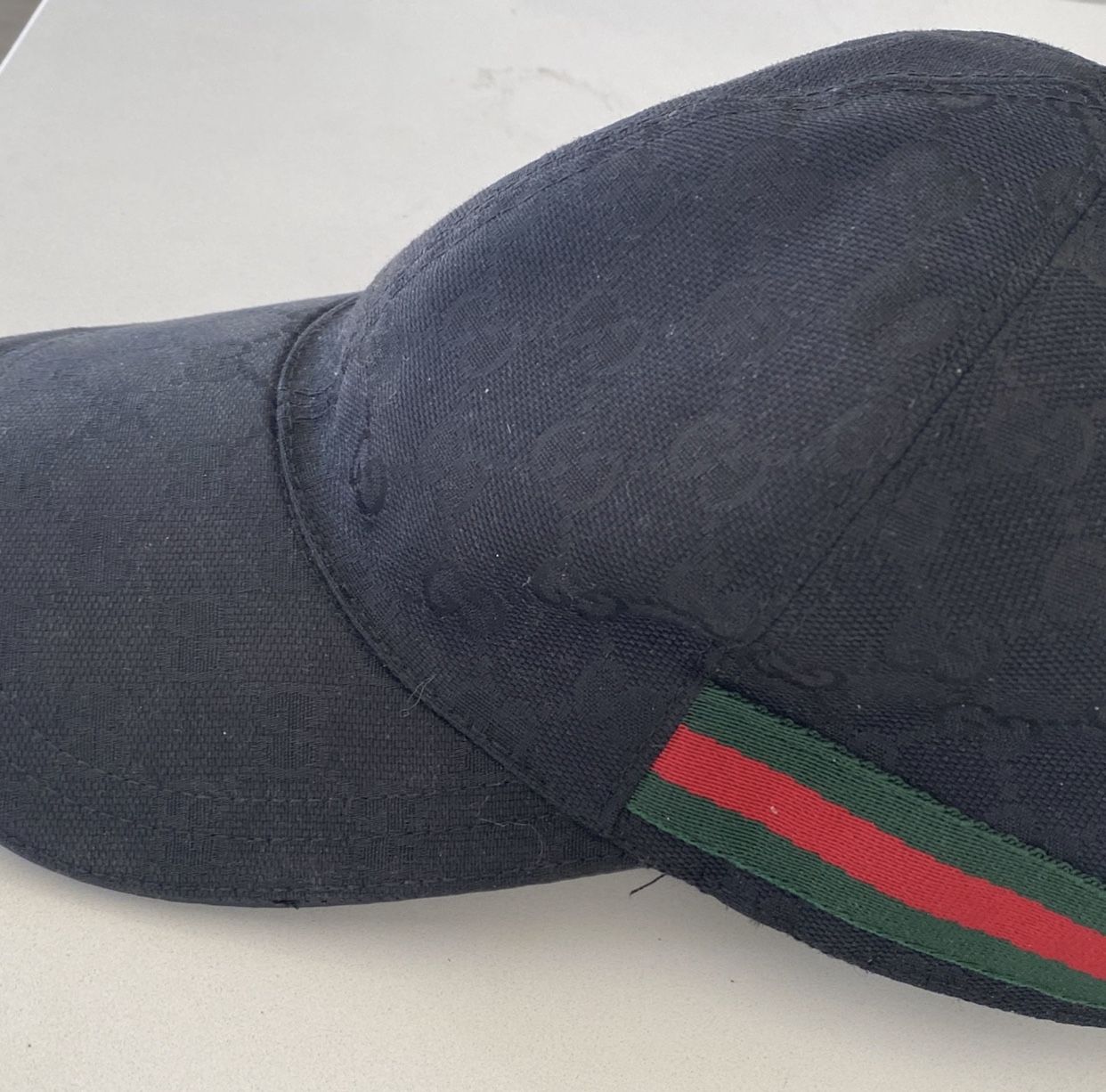 Authentic Gucci Black Monogram Cap