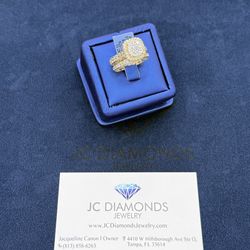 Ring 14k Gold Diamonds Real Plus One Band Extra 