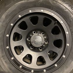 Full Size Tire With Rim: MB Black Wheels
