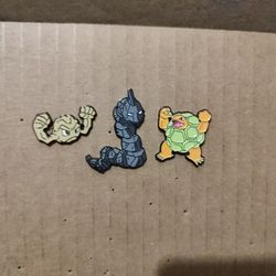 Pokemon Onix, Geodude and Golem Enamel Pins