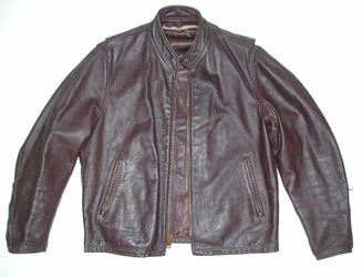 Vintage Men's Brown Leather Cafe Racer Motorcycle Jacket