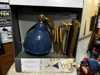 Accordion Metal Wall Lamp Brass/Blue - Threshold