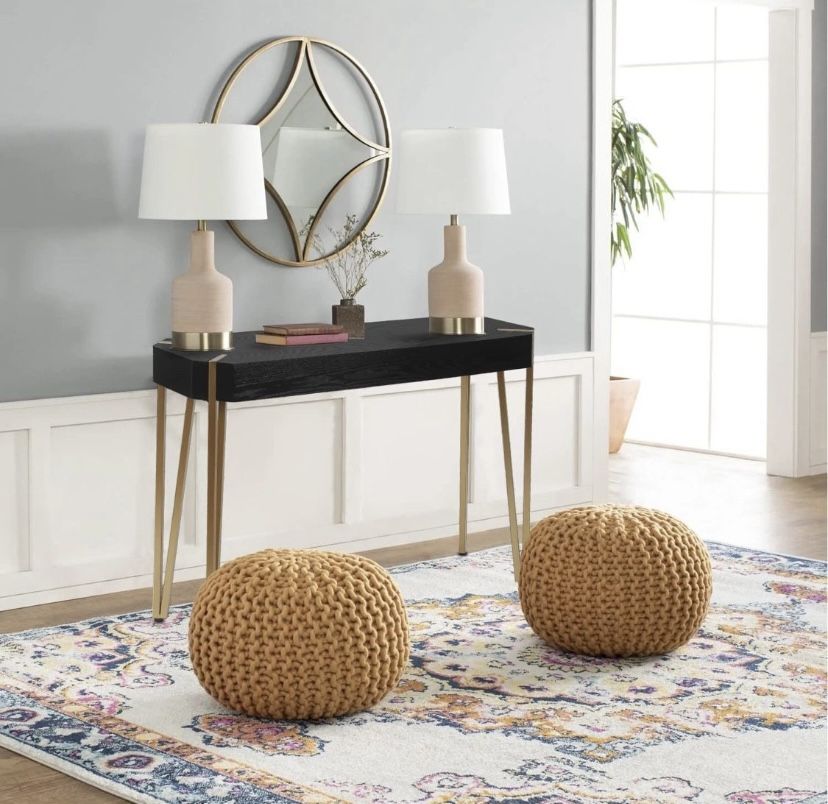 Wood And Metal Console Table WHIF1201