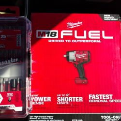 1/2 High Torque Impact Wrench W Shockwave Bits 