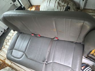 Gray Leather Rear Car Bench Seat