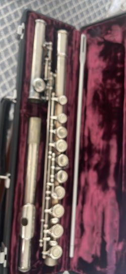 Silver Flute with Case