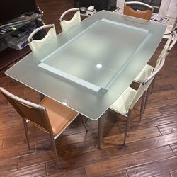 Modern Glass Dining Set