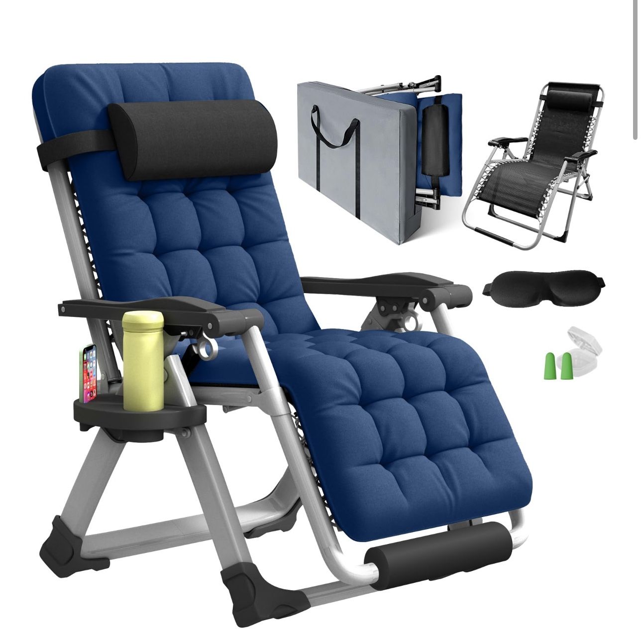Oversized Zero Gravity Chair With Carry Bag And Accessories
