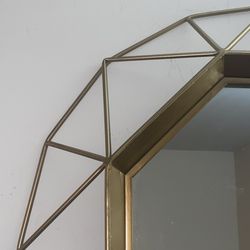 Matte Gold Octagon Mirror 24" In Diameter