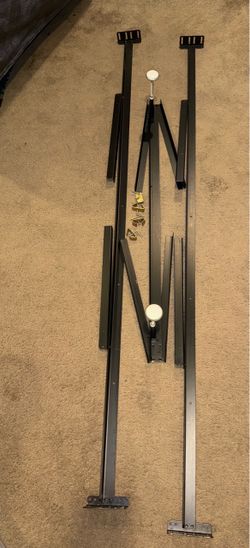 Cal King adjustable black metal bed frame