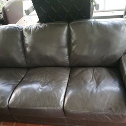 Free! Leather Sofa Couch Good Condition