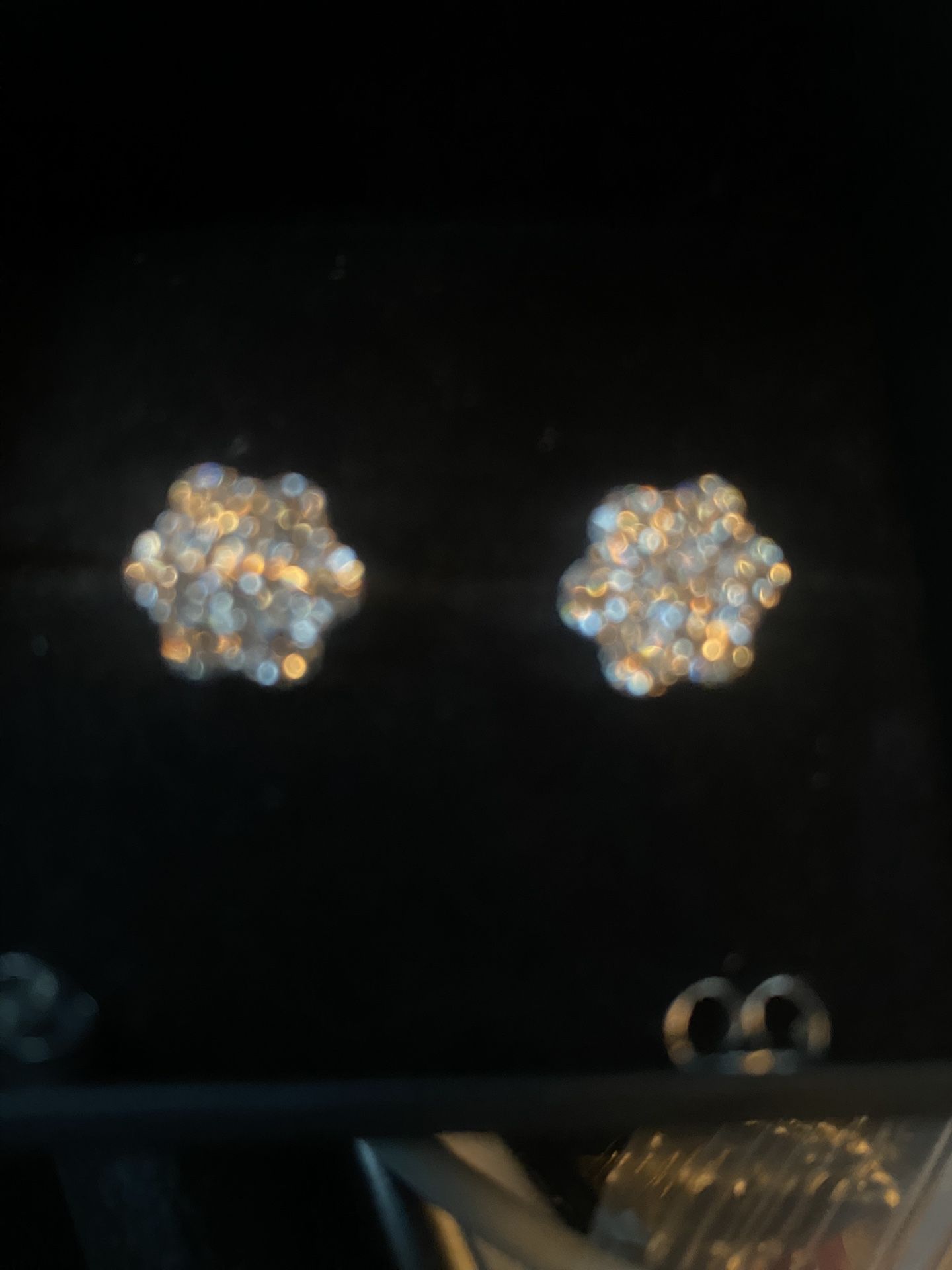 Flower earings silver