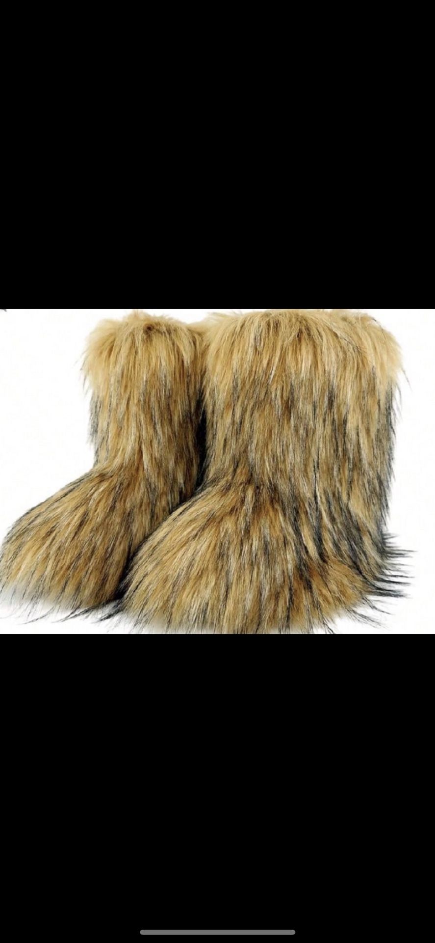 Husky Brown Fur Boots