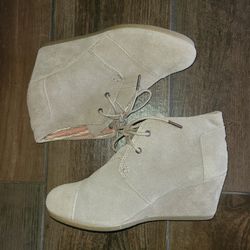 Wedges-booties- Size 9- TOMS